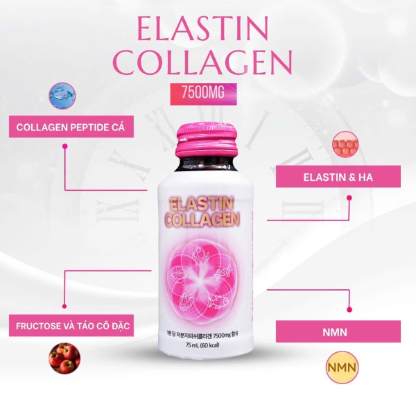 Nước uống Elastin Collagen 7500mg Hàn Quốc: Bí quyết cho làn da không tuổi