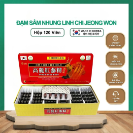 Viên Đạm Hồng Sâm Nhung Hươu Linh Chi Jeong Won , Đạm Sâm Tổng Hợp Hàn Quốc, Hộp 120 Viên