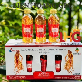 Nước Hồng Sâm Có Củ Tươi Hàn Quốc 120ml (Hộp 10 Chai) - Kang Foods