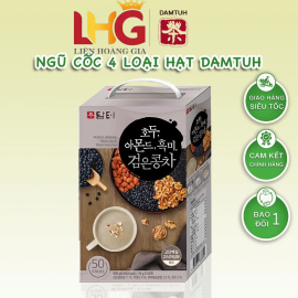 Ngũ Cốc Đậu Đen, Hạnh Nhân, Hạt Óc Chó Damtuh Hàn Quốc - Hộp 50 Gói