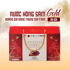 Nước Hồng Sâm Gold Hoàng Gia Đông Trùng Saffron (20 Gói): Bí Quyết Sống Khỏe Hoàng Tộc
