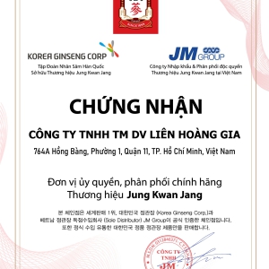 Hình ảnh một phần giấy tờ chứng nhận CO/CQ của sản phẩm Nước Hồng Sâm Chén Dream 6 năm tuổi