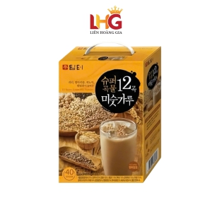Bột Ngũ Cốc 12 Loại Hạt Damtuh Hàn Quốc (Hộp 40 Gói) - Bổ sung năng lượng, hỗ trợ tim mạch và lợi sữa cho phụ nữ sau sinh.