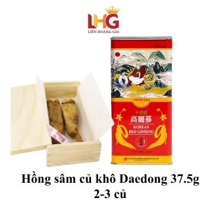 Hồng Sâm Củ Khô Daedong Premium 6 Năm Tuổi (Hộp Thiếc 37.5g) - Nguyên bản sâm 6 năm tuổi Geumsan, bồi bổ nguyên khí và duy trì sự tỉnh táo.