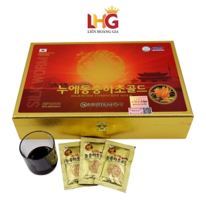 Nước Đông Trùng Hạ Thảo GOLD KING Hàn Quốc (Hộp Gỗ Vàng 60 Gói) – Quà Tặng Sức Khỏe Đẳng Cấp