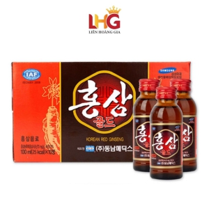 Nước Hồng Sâm Chai IAF Hàn Quốc (100ml x 10 chai) - Bồi Bổ Sức Khỏe Toàn Diện