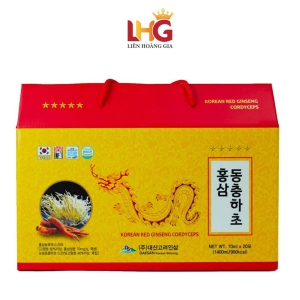 Nước Hồng Sâm Đông Trùng Hạ Thảo DAESAN 20 gói 70ml – Tăng Cường Sức Khỏe, Quà Biếu Cao Cấp