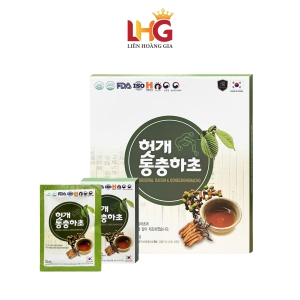 Nước Mát Gan Đông Trùng Hạ Thảo Hàn Quốc (Hộp 30 Gói x 50ml)- Hộp Vuông: Giải Pháp Thải Độc, Hết Mụn, Ngủ Ngon