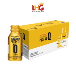 Nước Uống Giải Rượu Ready Q Hàn Quốc (Hộp 10 Chai x 100ml) – Curcumin & Hovenia Dulcis Giảm Say, Bổ Gan