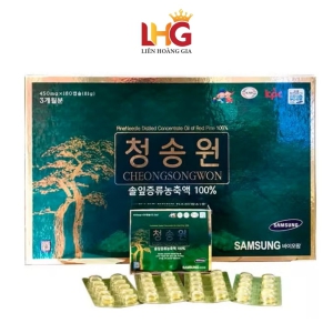 Tinh Dầu Thông Cheongsongwon (180 Viên) – Giải Pháp Vàng Giảm Mỡ Máu & Ổn Định Huyết Áp