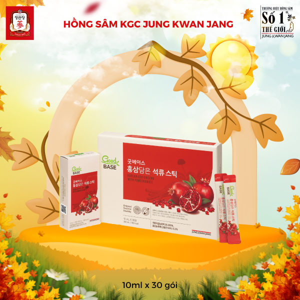 Nước Hồng Sâm KGC Goodbase Lựu Đỏ 10ml x 30 Gói