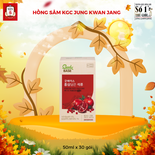 Nước Hồng Sâm KGC Goodbase Lựu Đỏ (50ml x 30 Gói) – Tinh Túy Thiên Nhiên Cho Sức Khỏe Và Sắc Đẹp