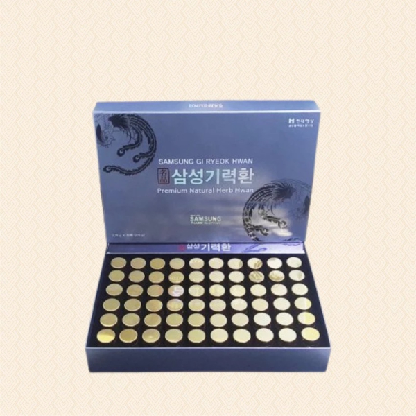 An Cung Gi Ryeok Hwan Samsung Hàn Quốc hộp 60 viên – Hỗ trợ tuần hoàn máu, phòng ngừa tai biến