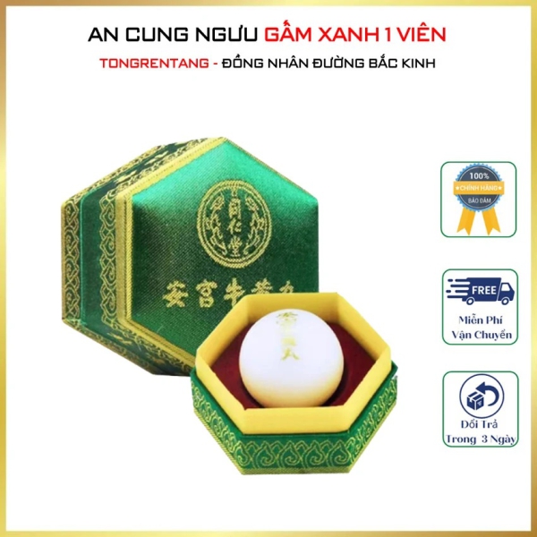 An Cung Ngưu Hoàng Hoàn Hộp Gấm Xanh Chính Hãng – Phòng Ngừa Tai Biến, Hỗ Trợ Tim Mạch