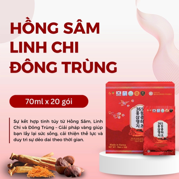 Nước Hồng Sâm Linh Chi Đông Trùng – Tinh Hoa 