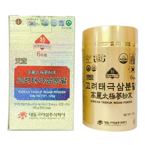 Bột Thái Cực Sâm Daedong Korean Taekuk Insam Powder (300g) - Bồi bổ thể lực, tăng cường trí nhớ và hỗ trợ ổn định tim mạch huyết áp.