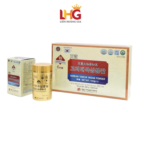 Bột Thái Cực Sâm Daedong Korean Taekuk Insam Powder (300g) - Bồi bổ thể lực, tăng cường trí nhớ và hỗ trợ ổn định tim mạch huyết áp.