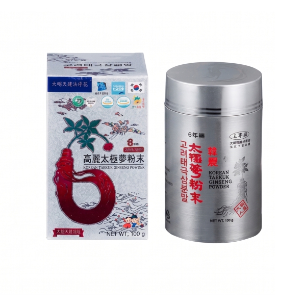 Bột Thiên Sâm Thái Cực Korean Taekuk Ginseng Powder Premium – Hộp 1 Lọ 100g giúp bồi bổ cơ thể, nâng cao đề kháng và tăng cường trí nhớ
