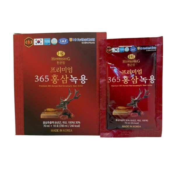 Nước Hồng Sâm Nhung Hươu Linh Chi Hankwanjang 365 – Tuyệt Tác Đại Bổ Khí Huyết, Tăng Cường Sinh Lực Và Trường Thọ