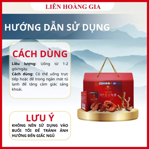 Nước Hồng Sâm Nhung Hươu Linh Chi Hankwanjang 365 – Tuyệt Tác Đại Bổ Khí Huyết, Tăng Cường Sinh Lực Và Trường Thọ