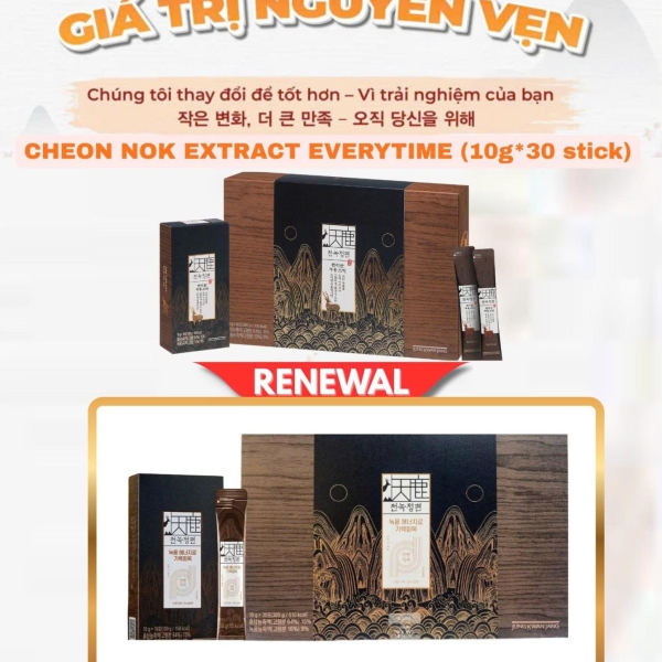 Tinh chất Hồng sâm Nhung hươu KGC Cheon Nok Extract – Giải Pháp Bồi Bổ Tiện Lợi Từ Nhung Hươu SAT Thượng Hạng