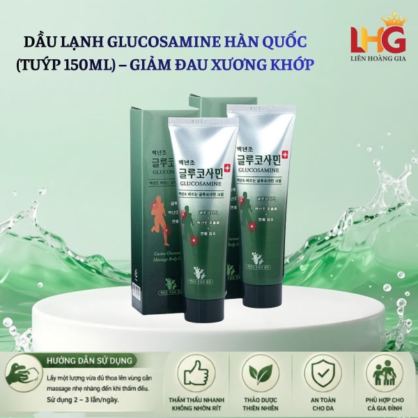 Dầu Lạnh Glucosamine Hàn Quốc (Tuýp 150ml) – Giảm Đau Xương Khớp