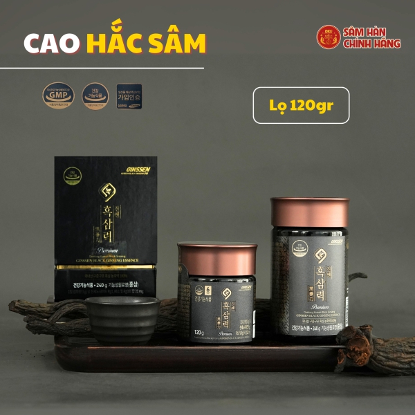 Cao Hắc Sâm Hàn Quốc Nguyên Chất Daedong 120g - Ginssen Black Ginseng Essence chiết xuất 100% hắc sâm thượng hạng giúp đại bổ cơ thể.
