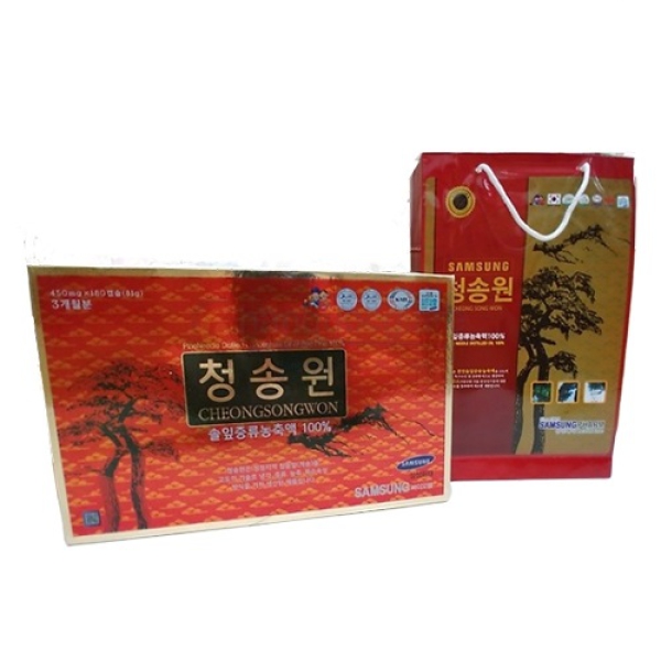Tinh Dầu Thông Đỏ Samsung Cheongsongwon 180 Viên Cao Cấp: Chuẩn Chất Lượng Quốc Tế