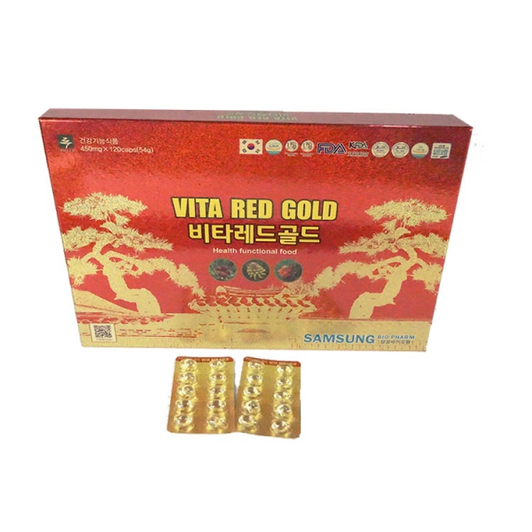 Tinh Dầu Thông Đỏ Vita Red Gold 120 Viên Chính Hãng Hàn Quốc - 