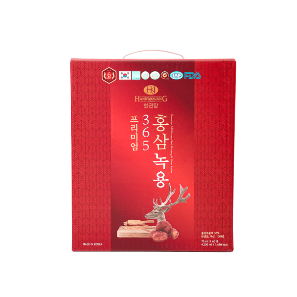Nước Uống Hồng Sâm Nhung Hươu 365 (60 Gói x 70ml): Giải Pháp Sức Khỏe Toàn Diện