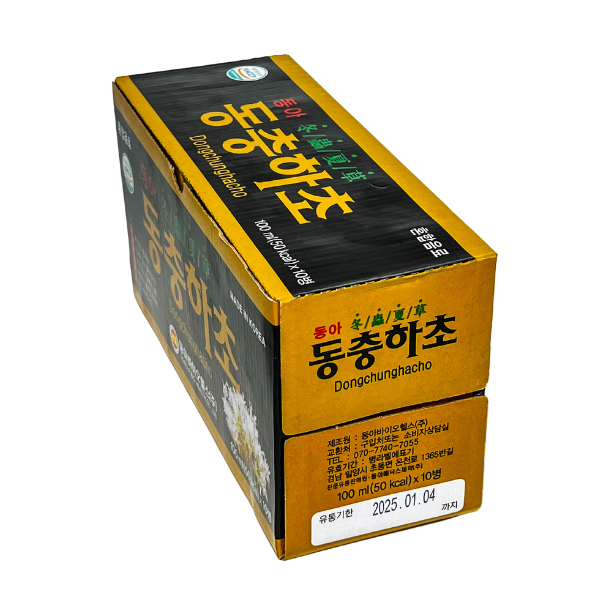 Nước Uống Đông Trùng Hạ Thảo Hàn Quốc DongA (Hộp 10 Chai) – Tăng Cường Miễn Dịch & Sức Bền