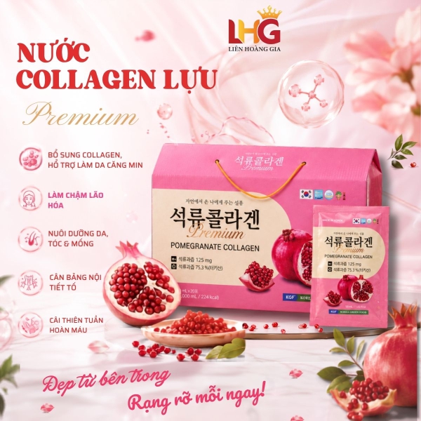 Nước Collagen Lựu Hàn Quốc Premium 50ml x 20 Gói
