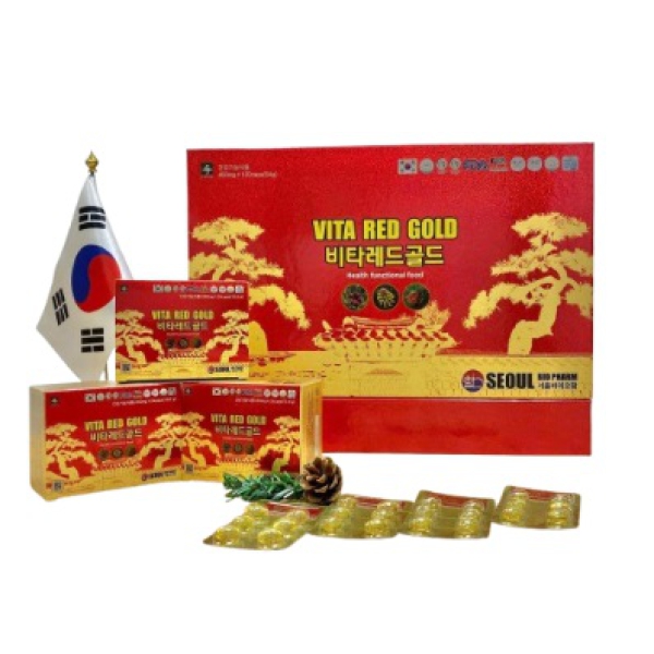 Tinh Dầu Thông Đỏ Vita Red Gold 120 Viên Chính Hãng Hàn Quốc - 