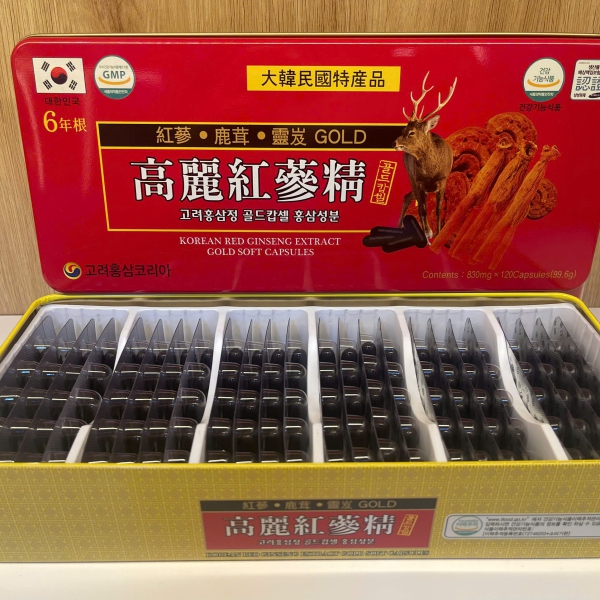 Viên đạm Hồng Sâm Linh Chi Nhung Hươu 120 viên