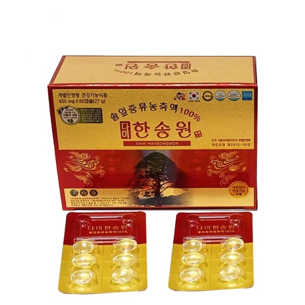 Tinh Dầu Thông Đỏ Chính Phủ Hàn Quốc Dami Hansongwon 60 Viên – Tăng Cường Sức Khỏe Toàn Diện