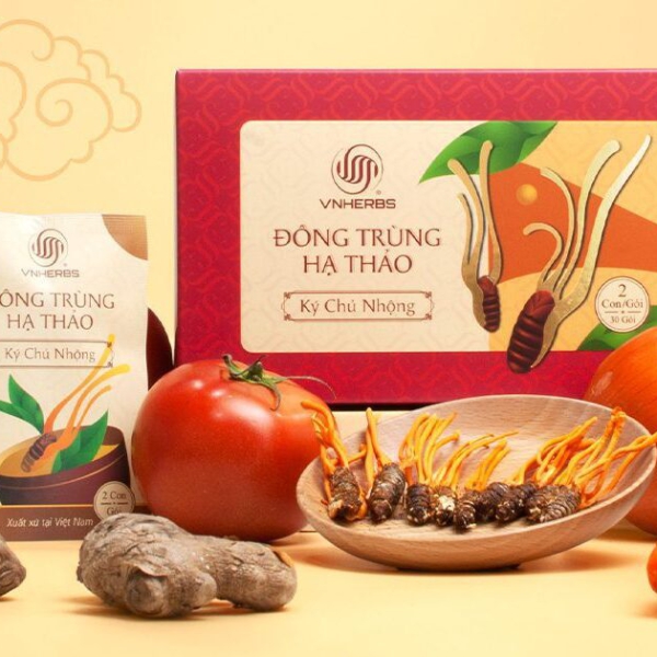 Đông Trùng Hạ Thảo Ký Chủ Nhộng hộp giấy 60 con – Bồi bổ sức khỏe, quà tặng ý nghĩa