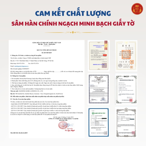 Kẹo Hồng sâm Hàn Quốc Daedong 120g – Chứa dịch chiết hồng sâm 6 năm tuổi, bơ và menthol giúp tăng đề kháng, giảm mệt mỏi, thơm miệng và tỉnh táo trí não.