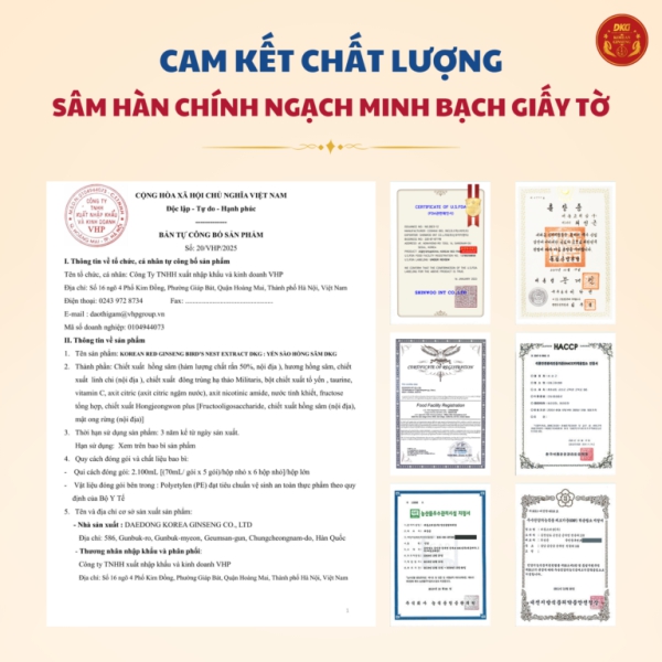 Nước Hồng Sâm Yến Sào G-BIRD DKG Hộp 70ml x 30 – Gói công thức phối trộn hồng sâm 6 năm tuổi, yến sào, linh chi và đông trùng hạ thảo giúp bồi bổ cơ thể.