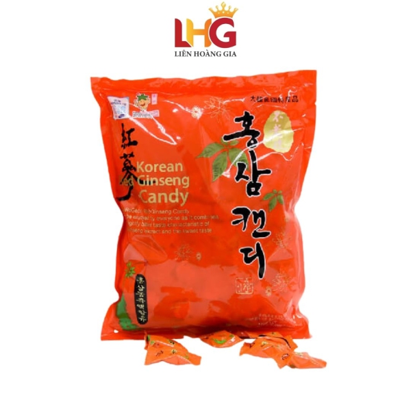 Kẹo Hồng sâm Hàn Quốc Daedong 120g – Chứa dịch chiết hồng sâm 6 năm tuổi, bơ và menthol giúp tăng đề kháng, giảm mệt mỏi, thơm miệng và tỉnh táo trí não.