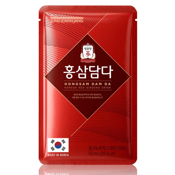 Nước Uống Hồng Sâm Dam Da Hàn Quốc Hộp 30 Gói x 50ml Chính Hãng