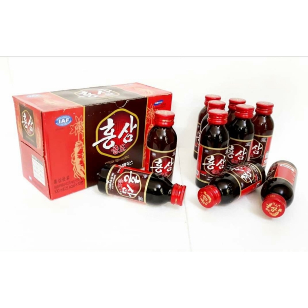 Nước Hồng Sâm Chai IAF Hàn Quốc (100ml x 10 chai) - Bồi Bổ Sức Khỏe Toàn Diện