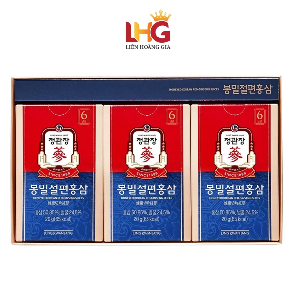 Hồng Sâm Lát Tẩm Mật Ong KGC Honeyed Slices 20g x 6 Hộp – Tinh Hoa Sâm Chính Phủ, Năng Lượng Tức Thì Cho Cuộc Sống Hiện Đại
