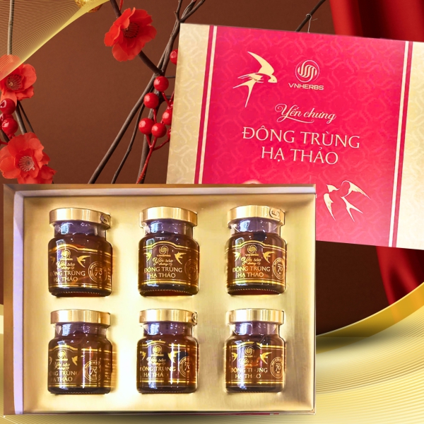 Yến Chưng Đông Trùng Hạ Thảo Hộp 6 Lọ – Bổ Dưỡng, Tăng Cường Sức Khỏe
