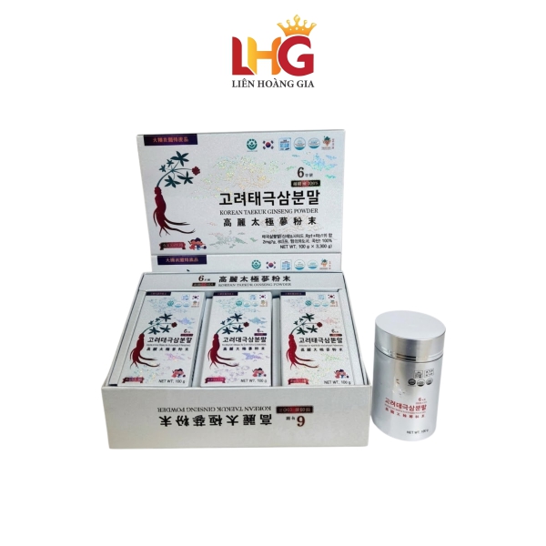 Bột Thiên Sâm Thái Cực Korean Taekuk Ginseng Powder Premium – Hộp 1 Lọ 100g giúp bồi bổ cơ thể, nâng cao đề kháng và tăng cường trí nhớ