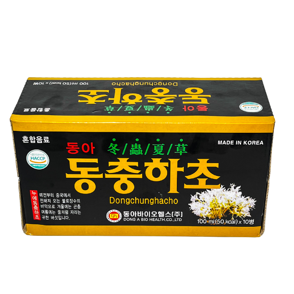 Nước Uống Đông Trùng Hạ Thảo Hàn Quốc DongA (Hộp 10 Chai) – Tăng Cường Miễn Dịch & Sức Bền
