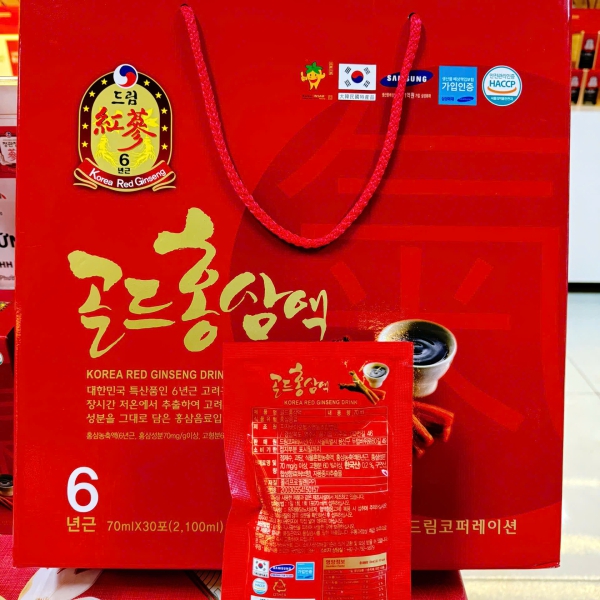 Nước Hồng Sâm Chén Dream 70ml x 30 Gói: Tinh Hoa Sức Khỏe Từ Hàn Quốc