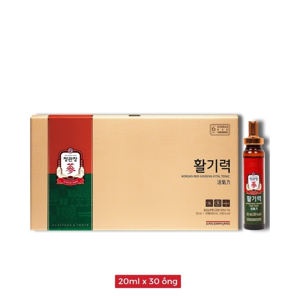 Nước Hồng Sâm KGC Vital Tonic (30 Ống x 20ml): Bí Quyết Phục Hồi Năng Lượng & Sức Khỏe Toàn Diện