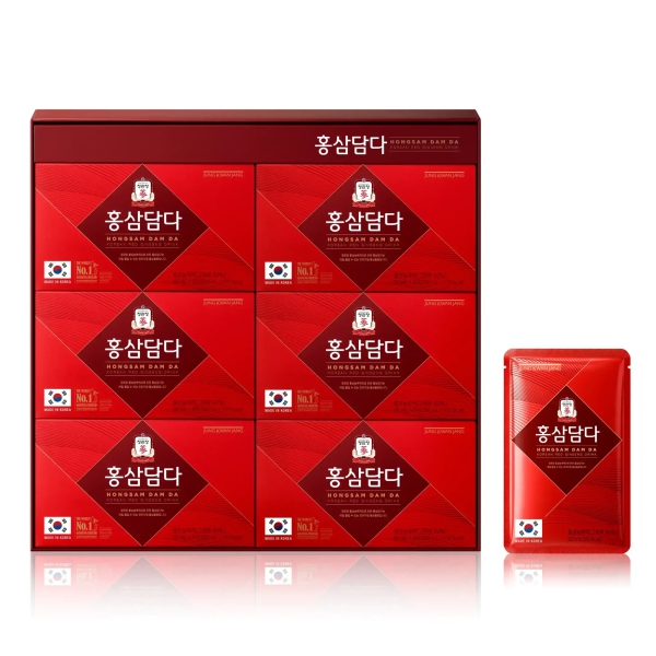 Nước Uống Hồng Sâm Dam Da Hàn Quốc Hộp 30 Gói x 50ml Chính Hãng