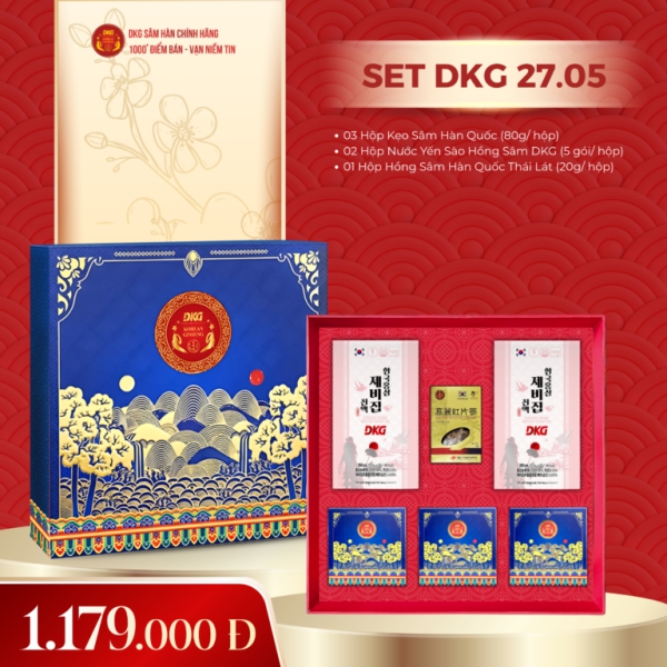 Hộp Quà Tết DKG.05 Chính Hãng – Quà Biếu Sức Khỏe Thượng Hạng
