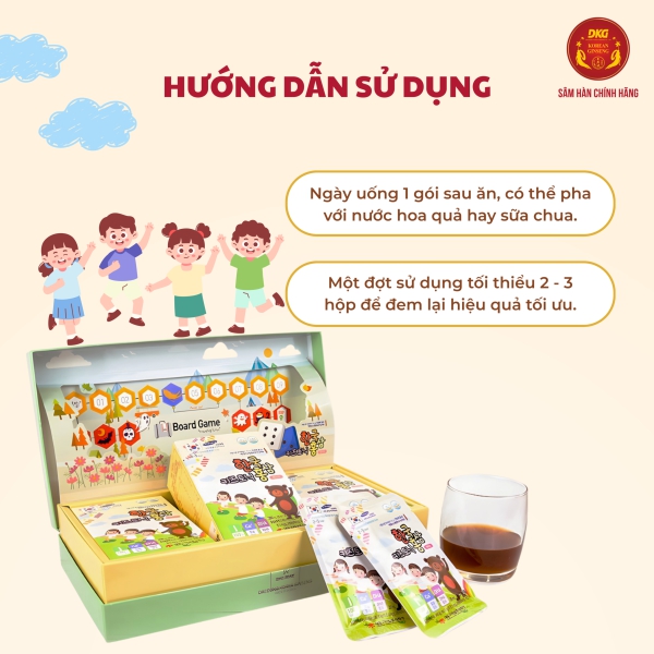 Hồng Sâm Trẻ Em 2-5 Tuổi – Korean Red Ginseng Baby 2-5 Year (Hộp 30 Gói x 20ml)